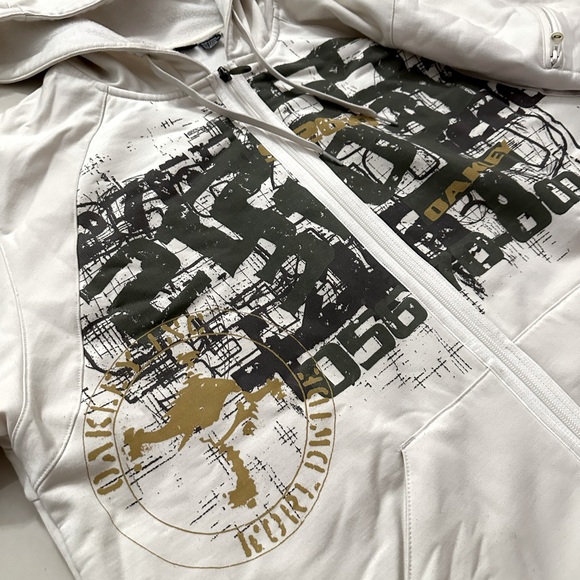 🏂 Oakley Airbreak Cream/Green Jacket DWR RARE ☠️ - Picture 2 of 8